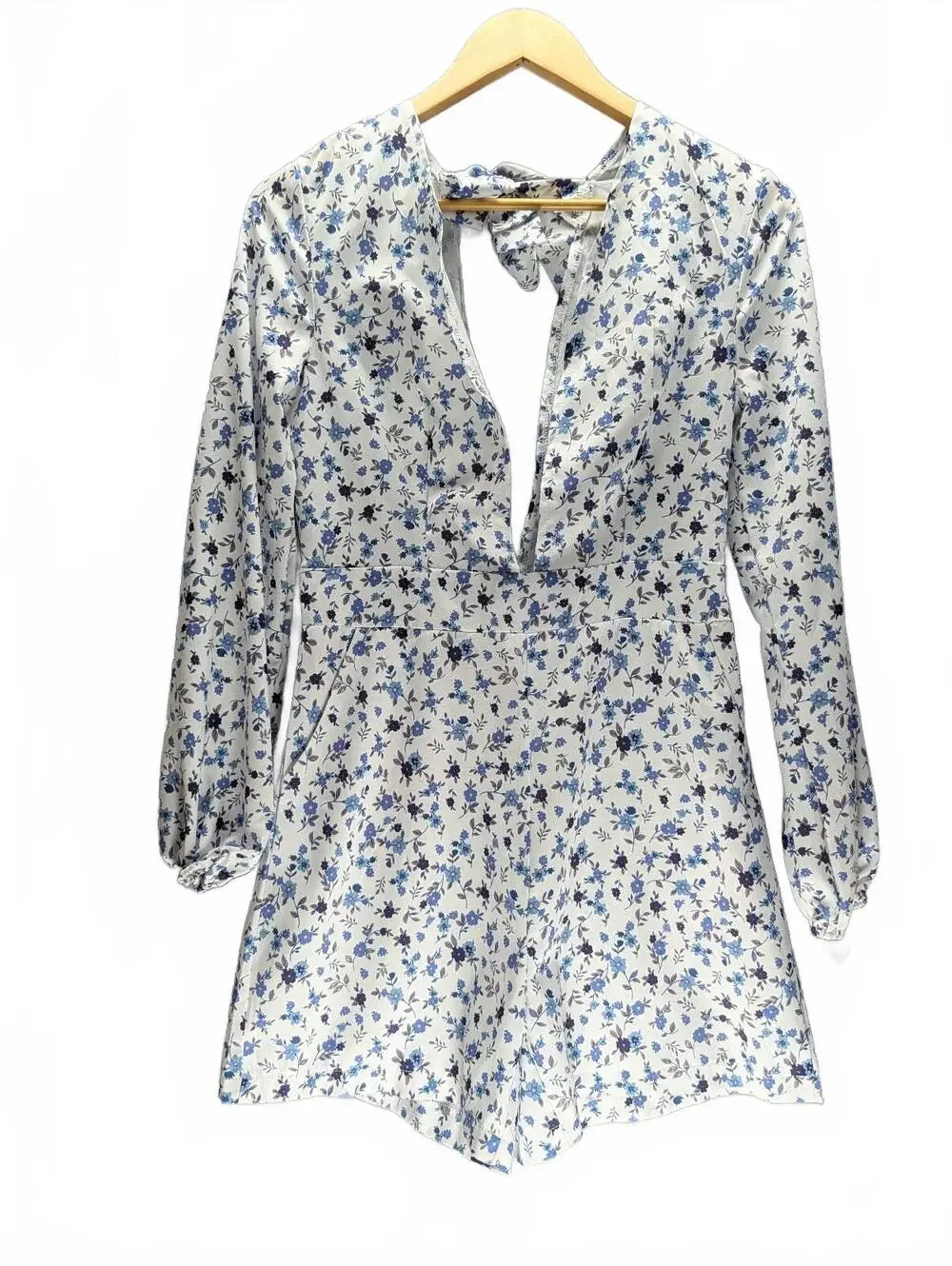 SHEIN Women's Floral Print Long Sleeve Romper Size 4 Small